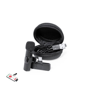 Microfono Spart nero - personalizzabile con logo