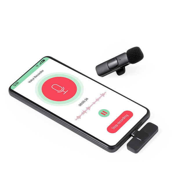 Microfono Spart nero - personalizzabile con logo