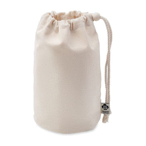 Mini Borsa in cotone biologico beige - personalizzabile con logo