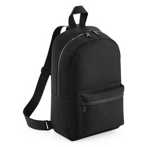 Mini Essential Fashion Backpack nero - personalizzabile con logo