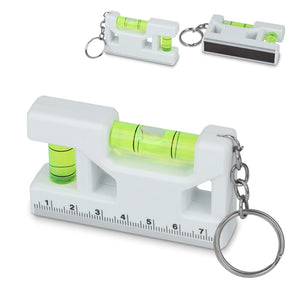 Mini livella portachiavi Bianco - personalizzabile con logo