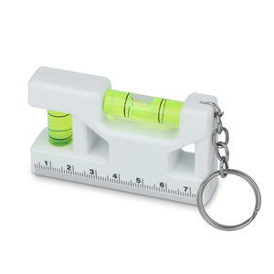 Mini livella portachiavi Bianco - personalizzabile con logo