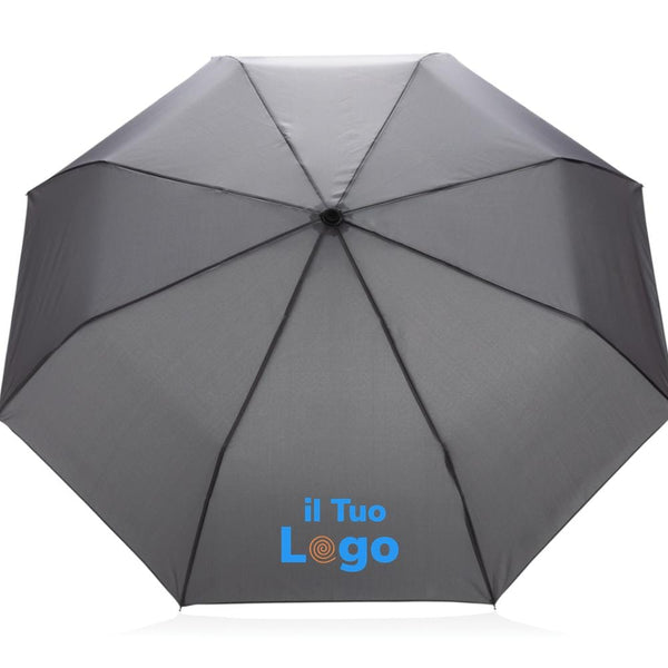 Mini ombrello bambù 20.5" rPET pongee 190T Impact AWARE™ - personalizzabile con logo