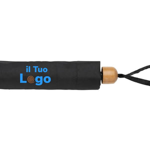 Mini ombrello bambù 20.5" rPET pongee 190T Impact AWARE™ - personalizzabile con logo