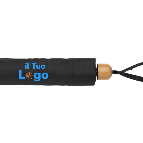 Mini ombrello bambù 20.5" rPET pongee 190T Impact AWARE™ - personalizzabile con logo