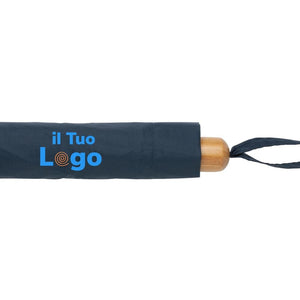 Mini ombrello bambù 20.5" rPET pongee 190T Impact AWARE™ - personalizzabile con logo