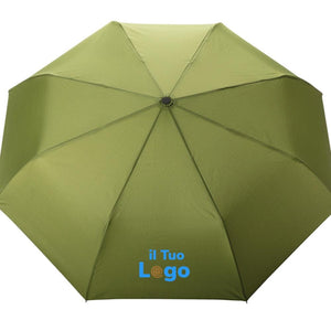 Mini ombrello bambù apri/chiudi 21" rPET 190T Impact AWARE™ - personalizzabile con logo