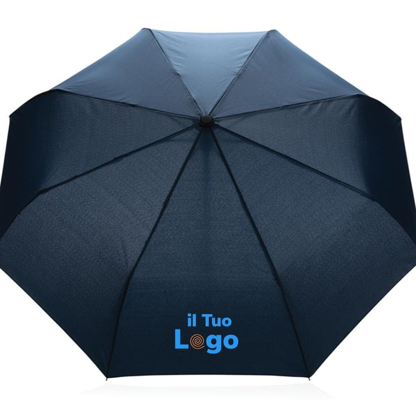 Mini ombrello bambù apri/chiudi 21" rPET 190T Impact AWARE™ - personalizzabile con logo