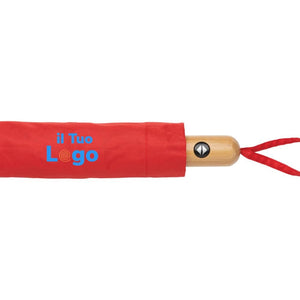 Mini ombrello bambù apri/chiudi 21" rPET 190T Impact AWARE™ - personalizzabile con logo