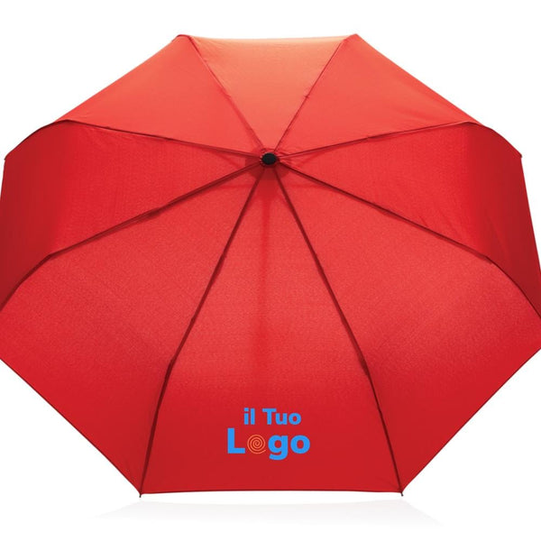 Mini ombrello bambù apri/chiudi 21" rPET 190T Impact AWARE™ - personalizzabile con logo