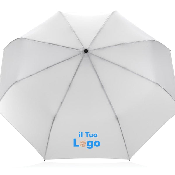 Mini ombrello bambù apri/chiudi 21" rPET 190T Impact AWARE™ - personalizzabile con logo