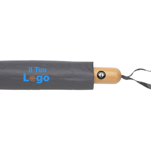 Mini ombrello bambù apri/chiudi 21" rPET 190T Impact AWARE™ - personalizzabile con logo