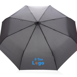 Mini ombrello bambù apri/chiudi 21" rPET 190T Impact AWARE™ - personalizzabile con logo