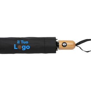 Mini ombrello bambù apri/chiudi 21" rPET 190T Impact AWARE™ - personalizzabile con logo