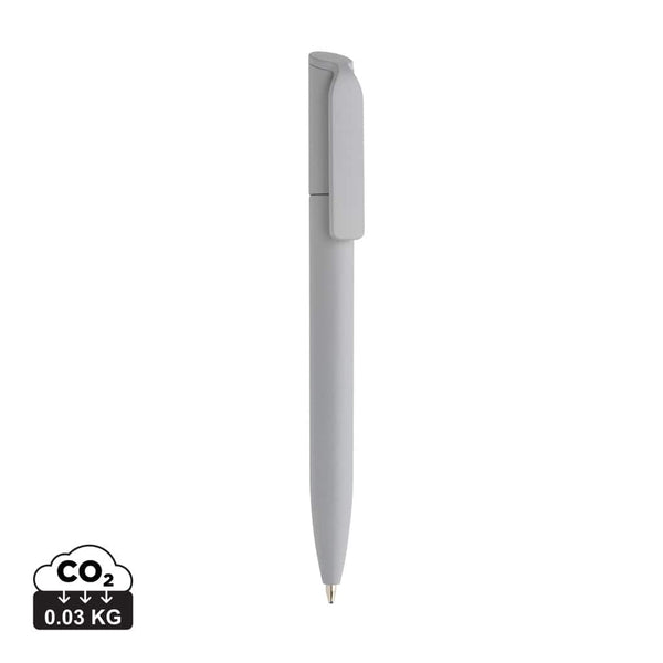 Mini penna Pocketpal in ABS riciclato certificato GRS color argento - personalizzabile con logo