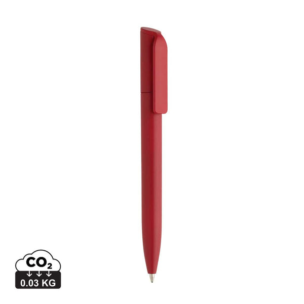Mini penna Pocketpal in ABS riciclato certificato GRS rosso - personalizzabile con logo