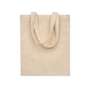 Mini shopper in cotone 140 gr/m² beige - personalizzabile con logo