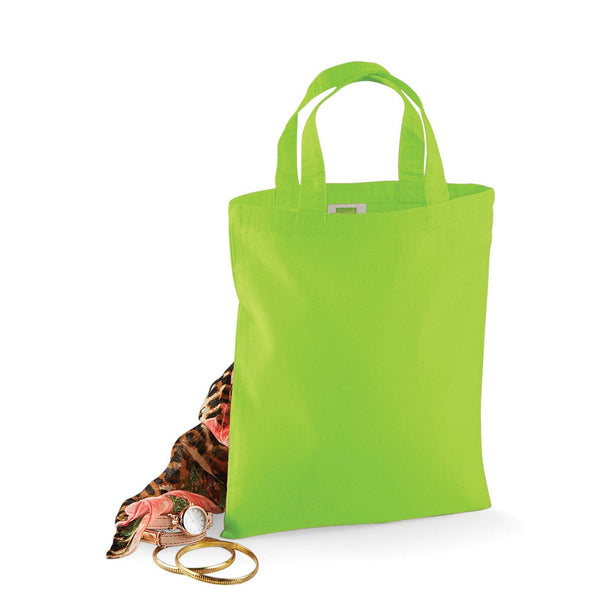 Mini Shopper in Cotone verde / UNICA - personalizzabile con logo