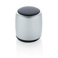 Mini speaker wireless in alluminio color argento - personalizzabile con logo