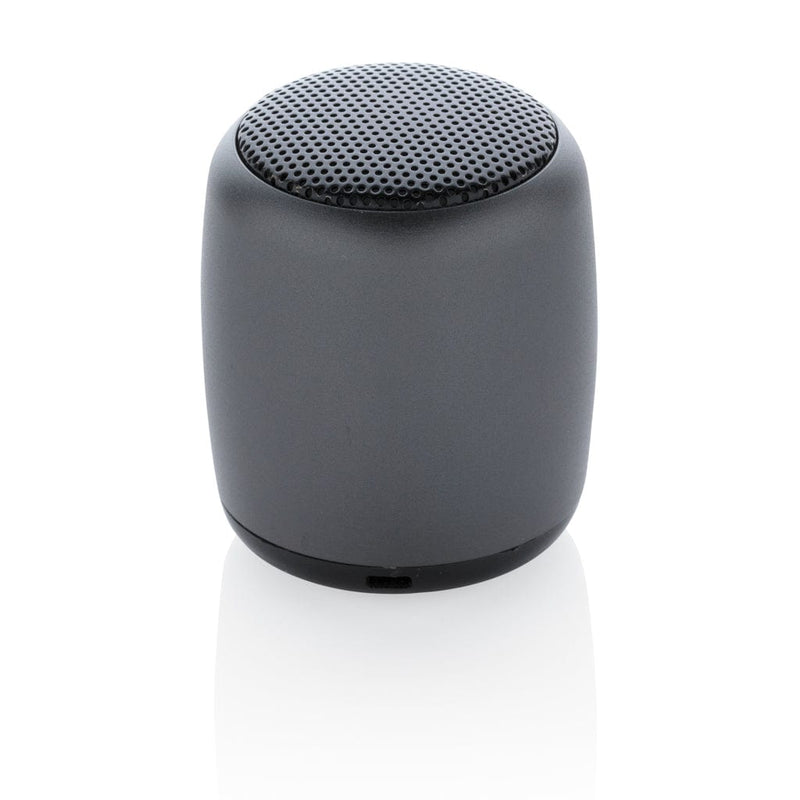 Mini speaker wireless in alluminio grigio scuro - personalizzabile con logo