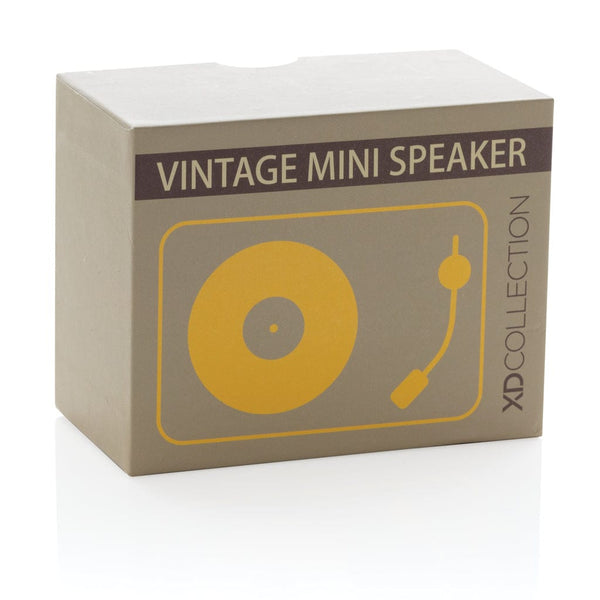 Mini speaker wirelss 3W vintage - personalizzabile con logo