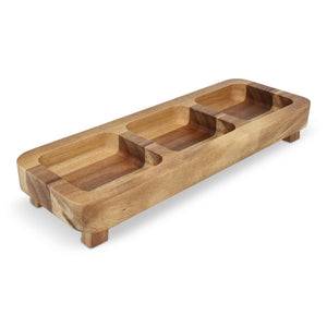 Mini tavolo da snack in legno 35 cm natural - personalizzabile con logo