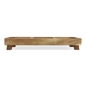 Mini tavolo da snack in legno 35 cm natural - personalizzabile con logo