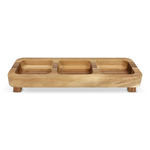 Mini tavolo da snack in legno 35 cm natural - personalizzabile con logo