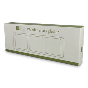 Mini tavolo da snack in legno 35 cm natural - personalizzabile con logo