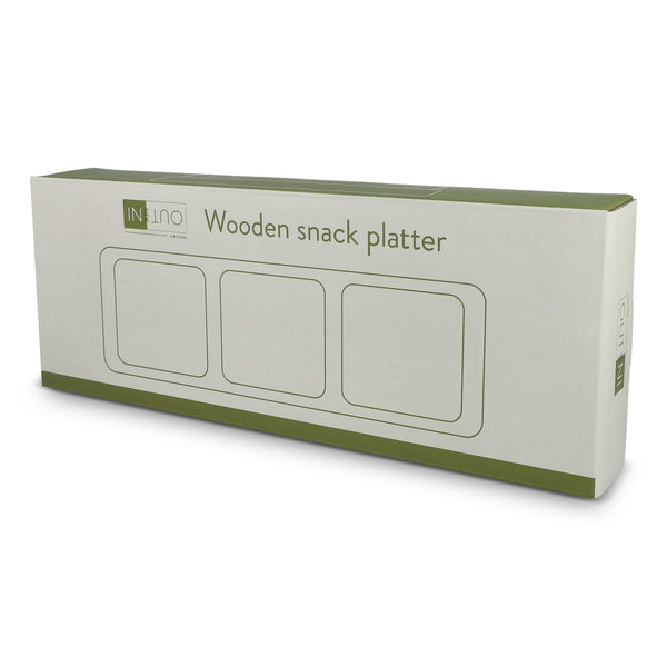 Mini tavolo da snack in legno 35 cm natural - personalizzabile con logo