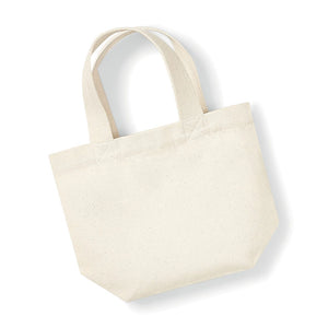 Mini Tote Deluxe in Cotone Organico beige / UNICA - personalizzabile con logo