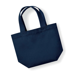 Mini Tote Deluxe in Cotone Organico blu / UNICA - personalizzabile con logo