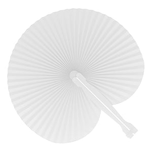 Mini ventaglio pieghevole Bianco - personalizzabile con logo