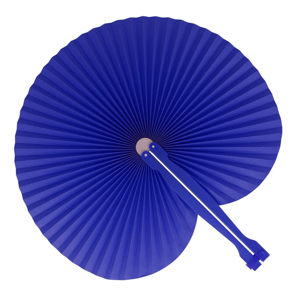 Mini ventaglio pieghevole Blu - personalizzabile con logo