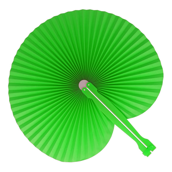 Mini ventaglio pieghevole verde - personalizzabile con logo