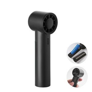 Mini ventilatore portatile ad a Nero - personalizzabile con logo