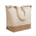 Borsa da spiaggia in tela Beige - personalizzabile con logo