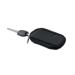 Astuccio Portachiavi in 300D RPET Nero - personalizzabile con logo