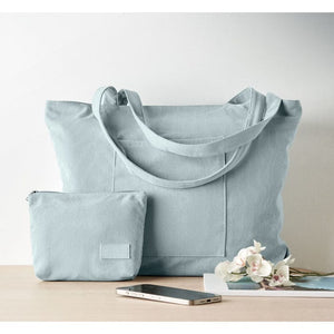 Shopper grande in velluto a coste - personalizzabile con logo