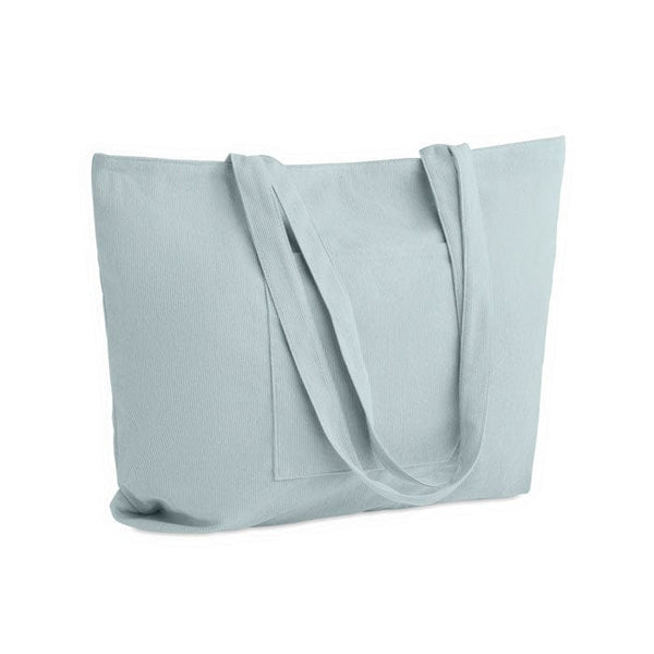 Shopper grande in velluto a coste - personalizzabile con logo