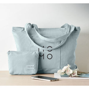 Shopper grande in velluto a coste - personalizzabile con logo