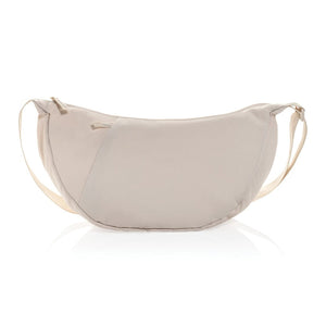 Monospalla marsupio Crescent XL in rPET AWARE™ beige - personalizzabile con logo