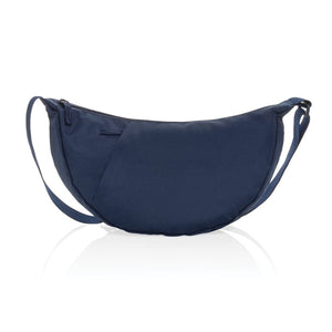 Monospalla marsupio Crescent XL in rPET AWARE™ blu navy - personalizzabile con logo