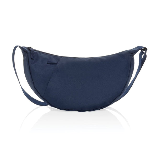 Monospalla marsupio Crescent XL in rPET AWARE™ blu navy - personalizzabile con logo