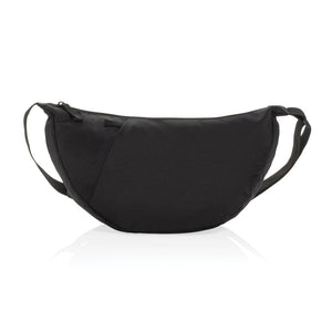 Monospalla marsupio Crescent XL in rPET AWARE™ nero - personalizzabile con logo