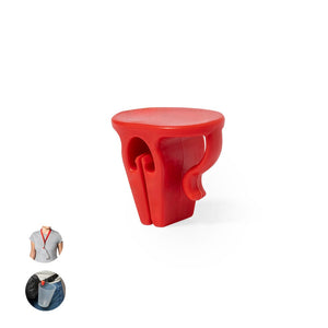 Morsetto Portabicchiere Tusca rosso - personalizzabile con logo