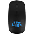 Mouse senza fili nero - personalizzabile con logo