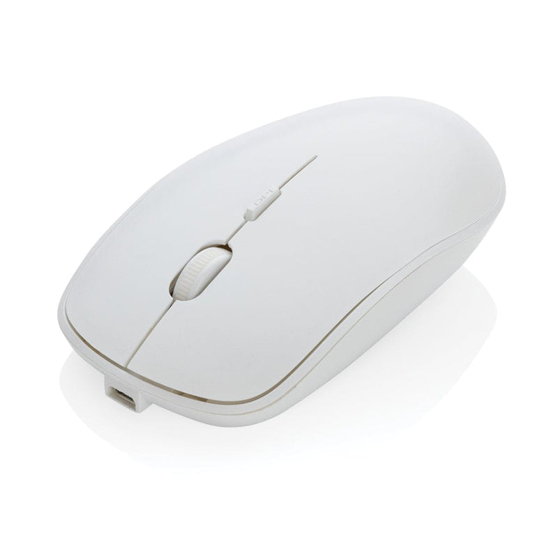 Mouse wireless animicrobico bianco - personalizzabile con logo