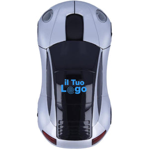 Mouse wireless 'automobile' color argento - personalizzabile con logo