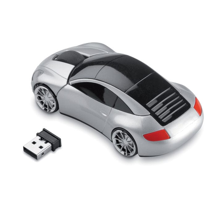 Mouse wireless 'automobile' color argento - personalizzabile con logo